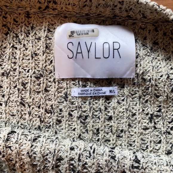 SAYLOR x REVOLVE Gray Fringe Aubrey Pullover Oversized Sweater, Size M/L - Picture 7 of 8